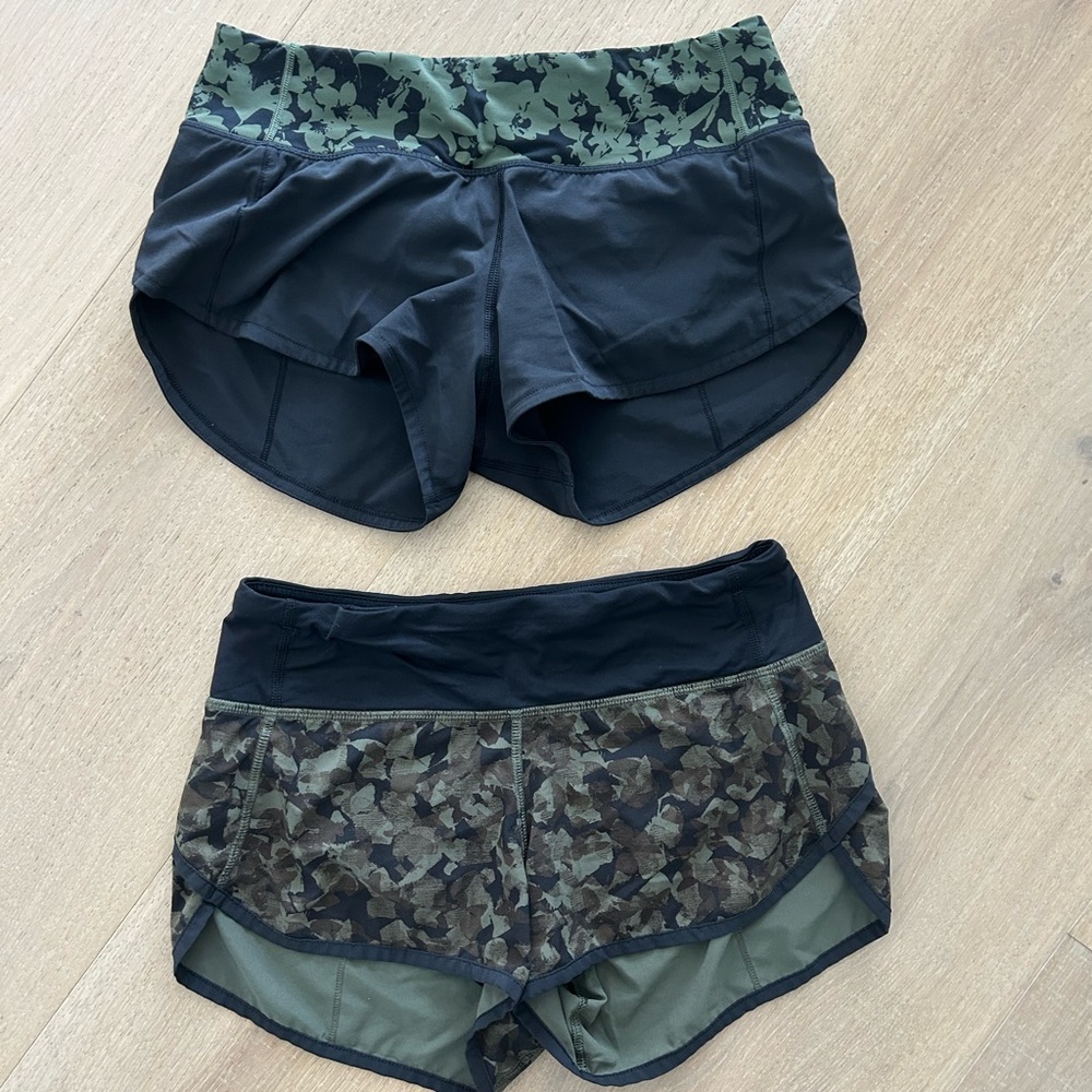 2 Pair - Lululemon Speed Shorts
